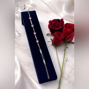 Brosway 925 Sterling Silver Pink Sapphire Bracelet – Modern Italian Designer